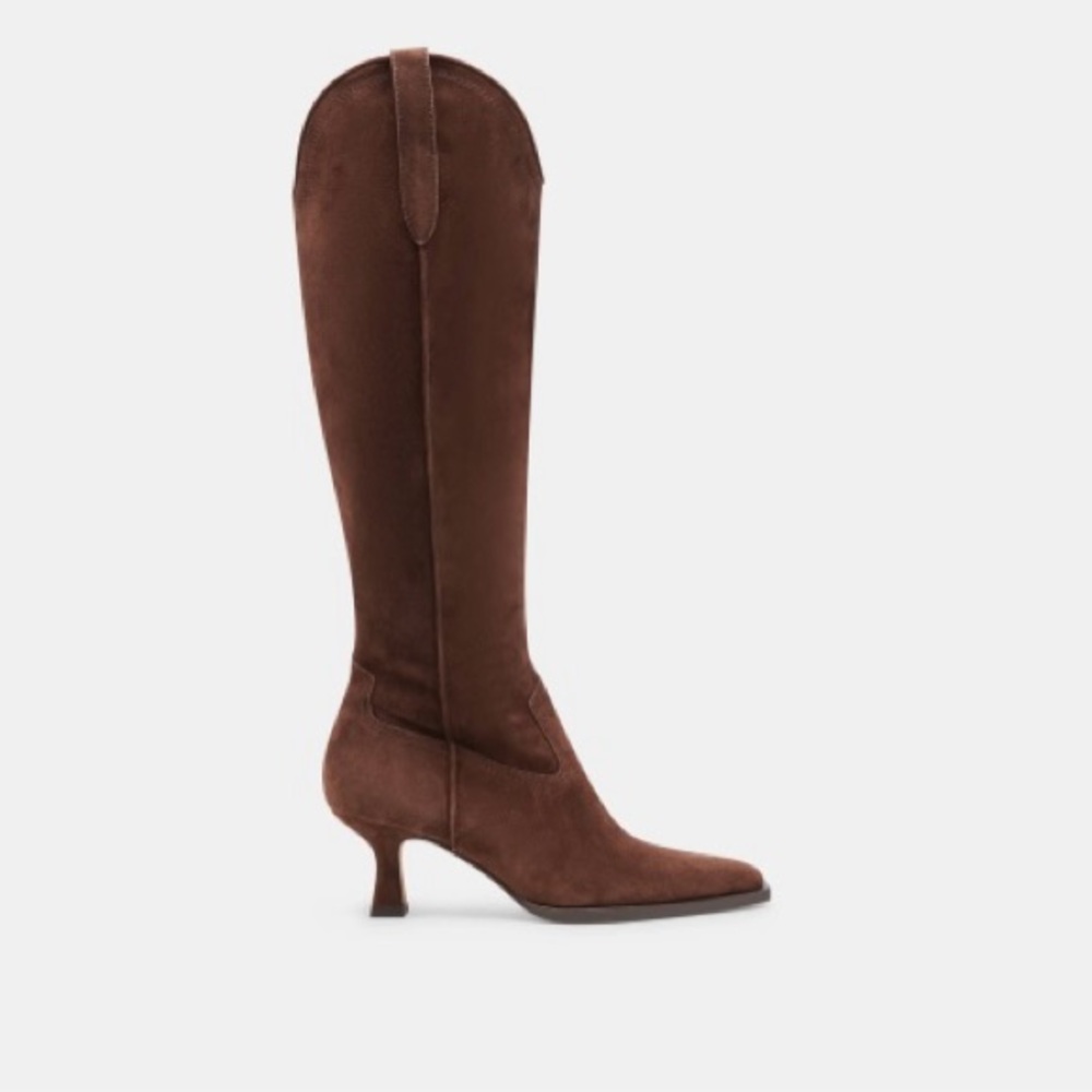 Dolce Vita Brown Heeled Knee-High wide calf Boots